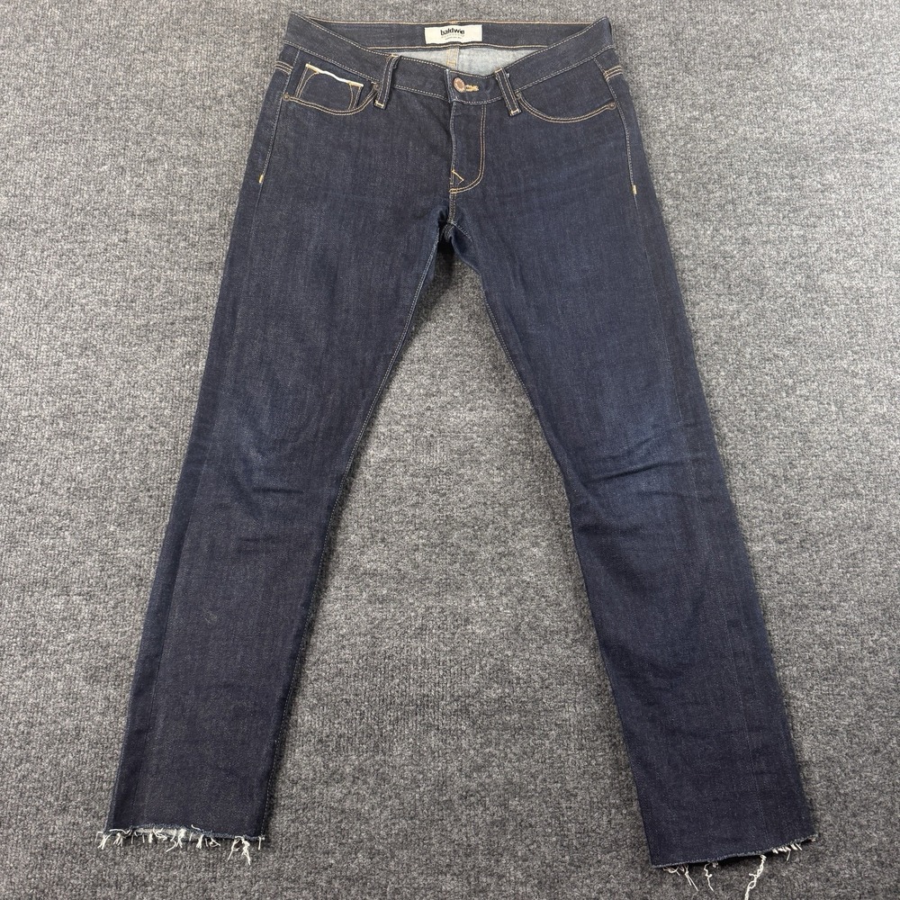 Baldwin Jeans Kansas City USA Womens 27 The Ten The Skinny Selvedge Dark Raw EUC
